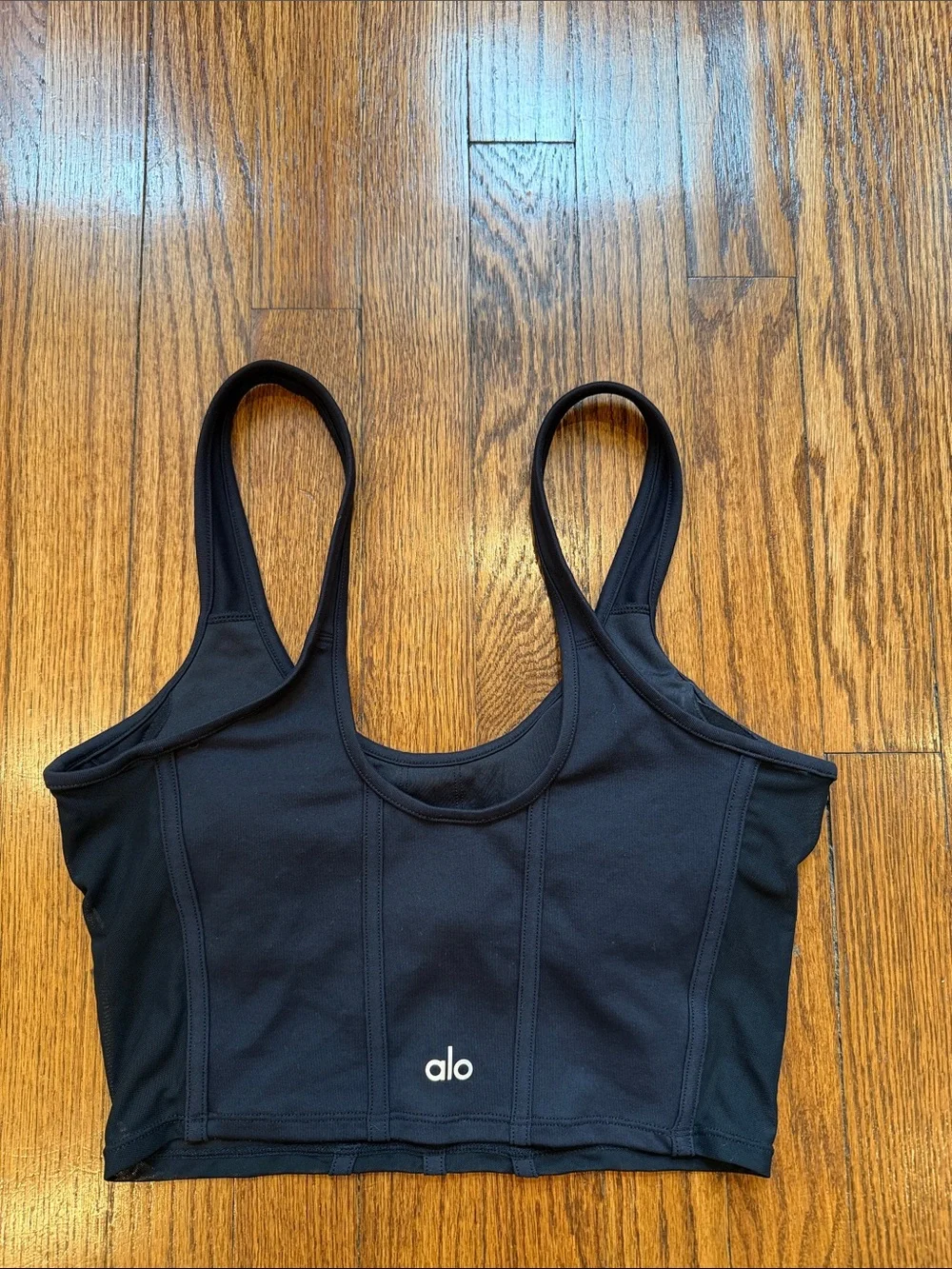 Alo Yoga Airbrush mesh corset tank top